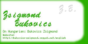 zsigmond bukovics business card